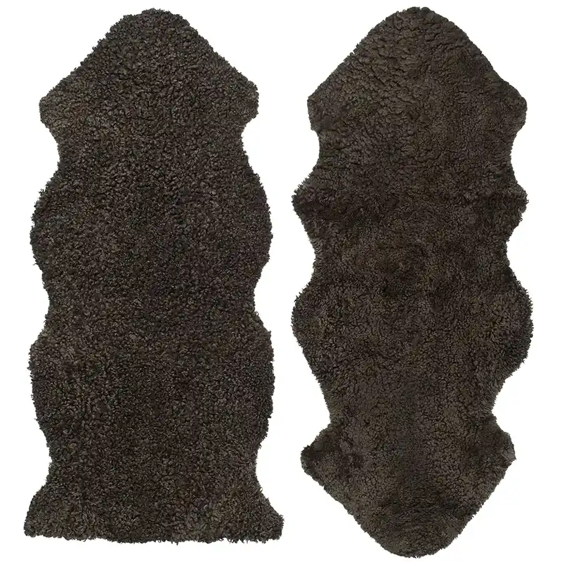 Curly fårskinn 1,5 Brown Populärt val